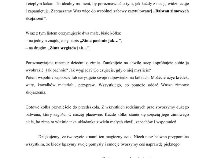 "Od liścia do śnieżynki"- projekt przyrodniczy dla przedszkoli i klas 1-3
