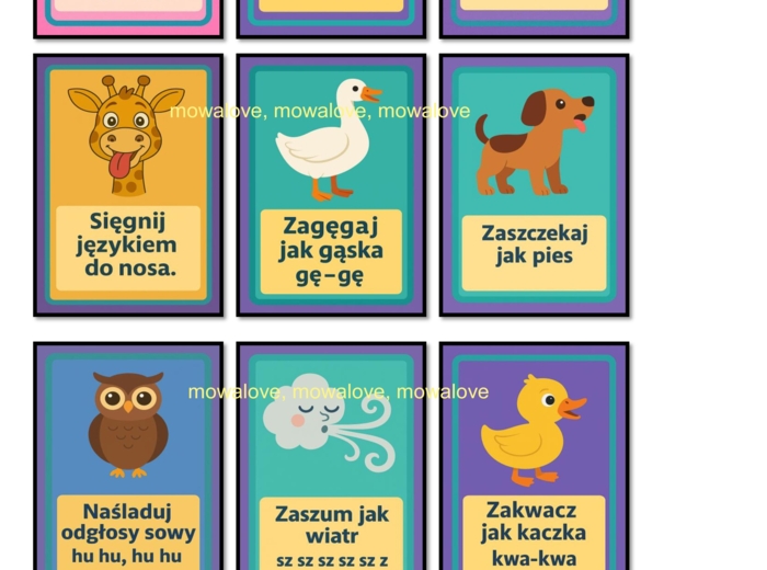 KARTY LOGOPEDYCZNE