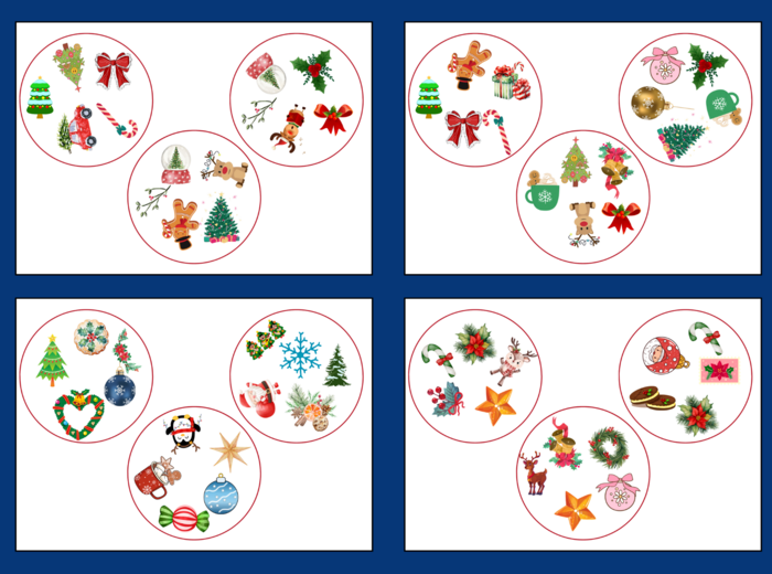 BOŻE NARODZENIE – dooble – biblioteka – świetlica – przedszkole – 36 szt. - wersja 2