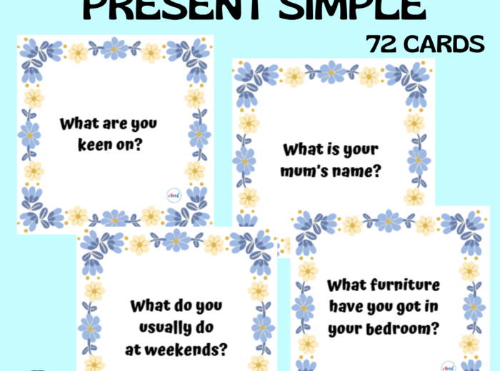 72 CONVERSATION CARDS / PRESENT SIMPLE