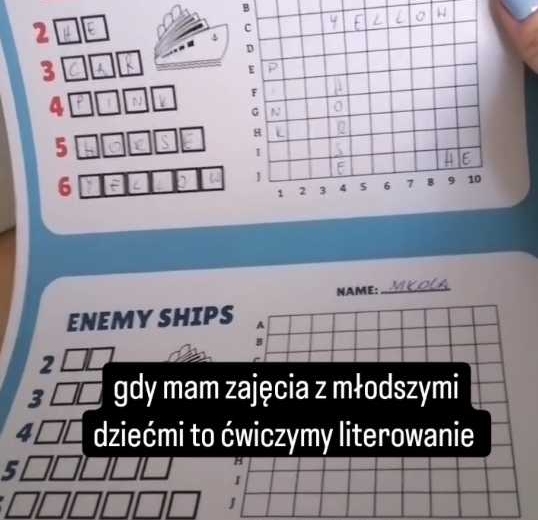 Statki - szablony jęz. angielski