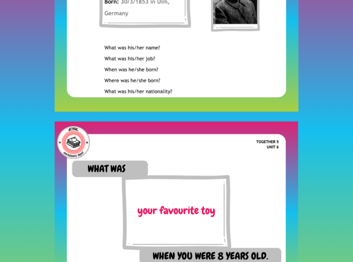 Speaking activities – Together 5 Unit 6