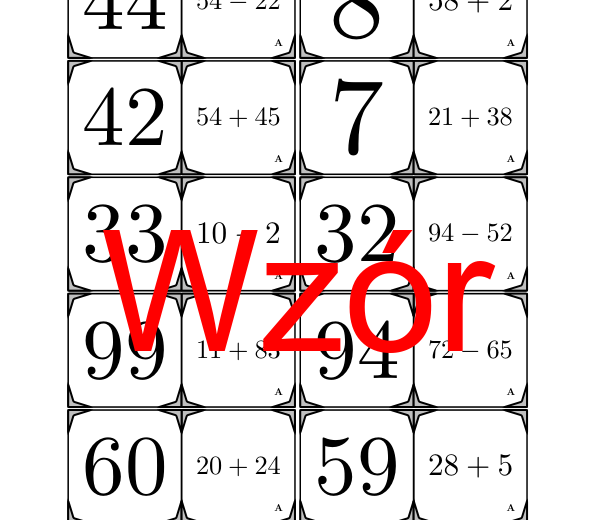 Domino - Dodawanie i odejmowanie do 100 | matematyka