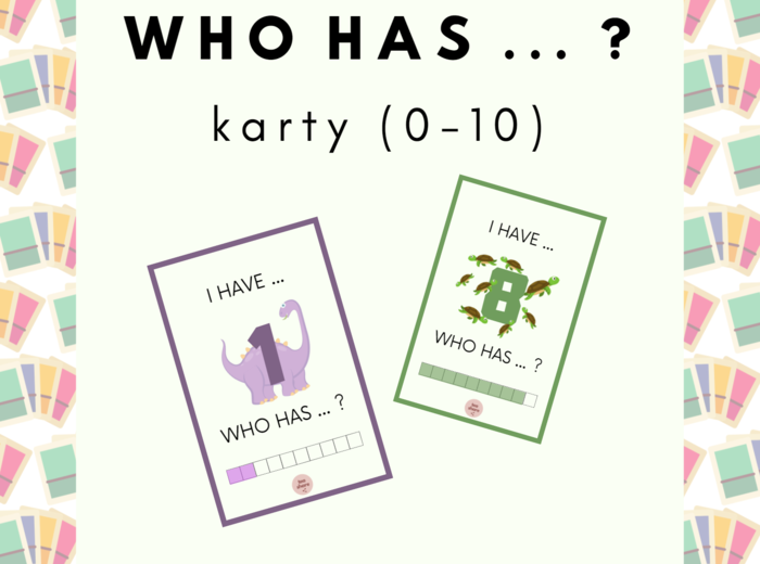 Gra dydaktyczna I have ... Who has ... ? NUMBERS 0-10