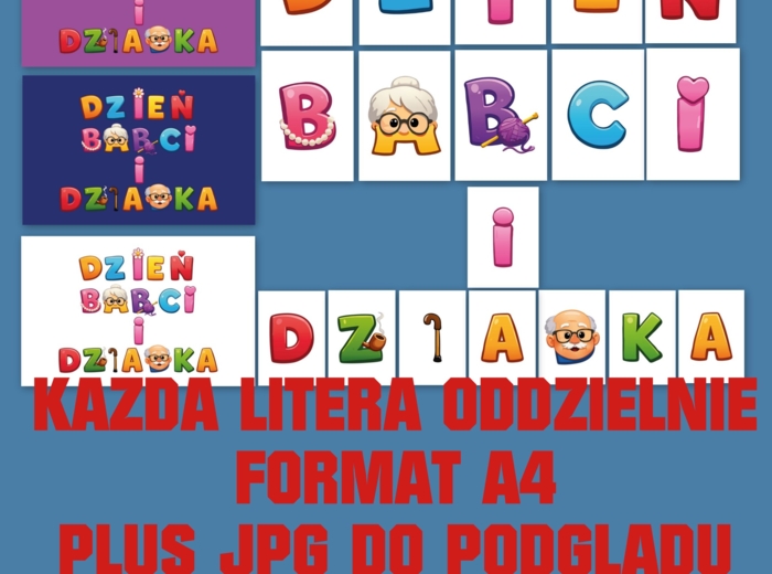 DZIEŃ BABCI i DZIADKA – napis do druku