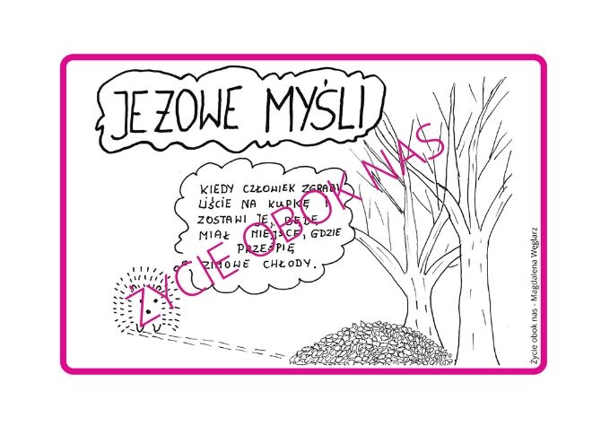Kolorowanka "Jeżowe myśli"