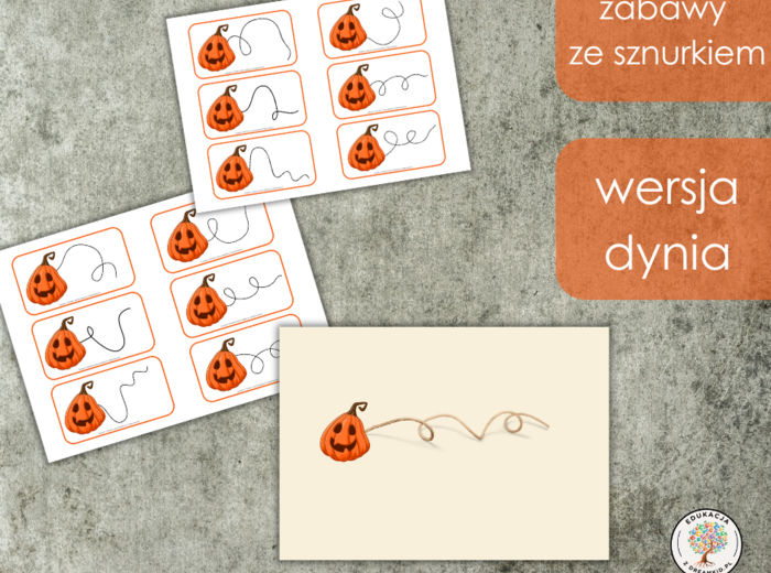 Zabawy ze sznurkiem - dynia