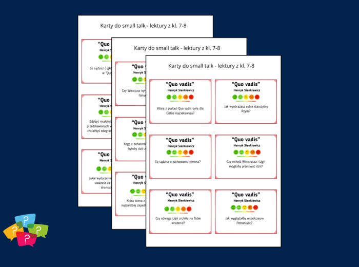 "QUO VADIS" – Karty do SMALL TALK – lektury – gra