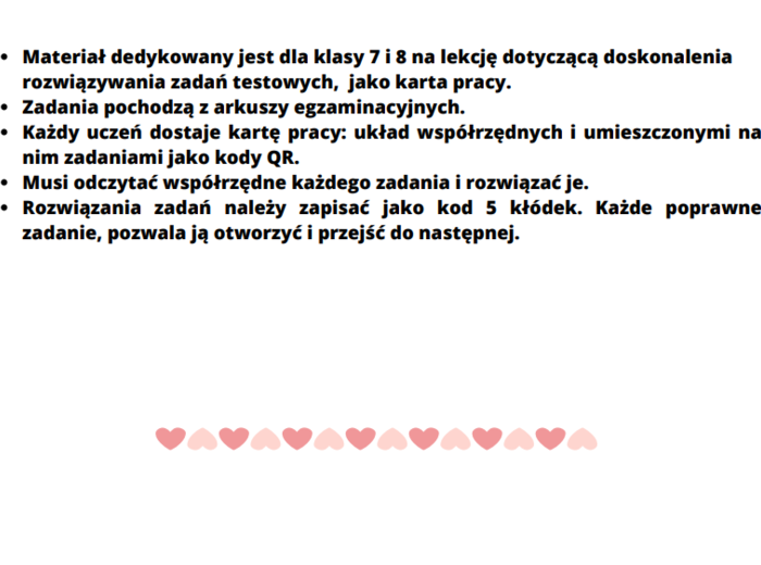 Zadania egzaminacyjne na Walentynki.