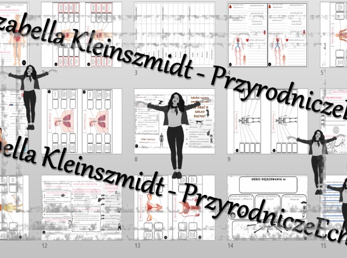 Zestaw 14 kart pracy i innych plików + 8 gratisowych linków do lekcji multimedialnych - niekomercyjnych wykonanych w genial.ly do indywidualnego pobrania i użycia do celów niekomercyjnych z PRZYRODY do klasy 4 – dział IV „Odkrywamy tajemnice ciała człowi