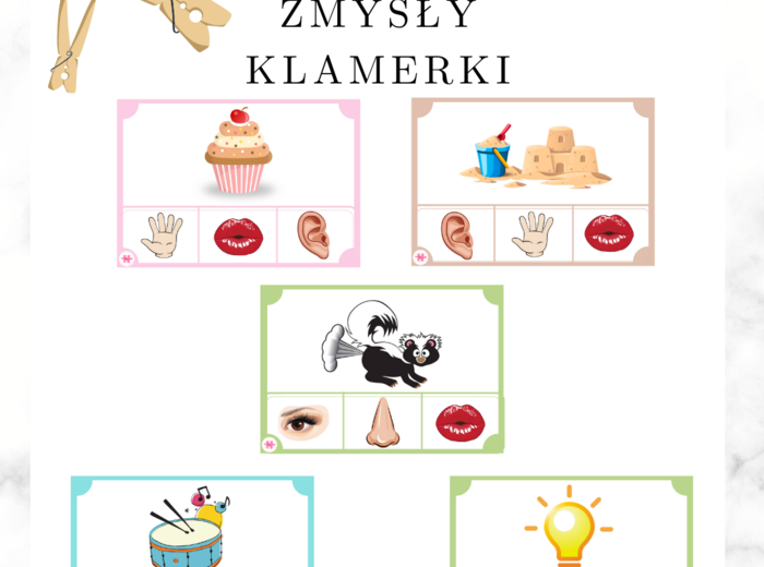 Zmysły - klamerki