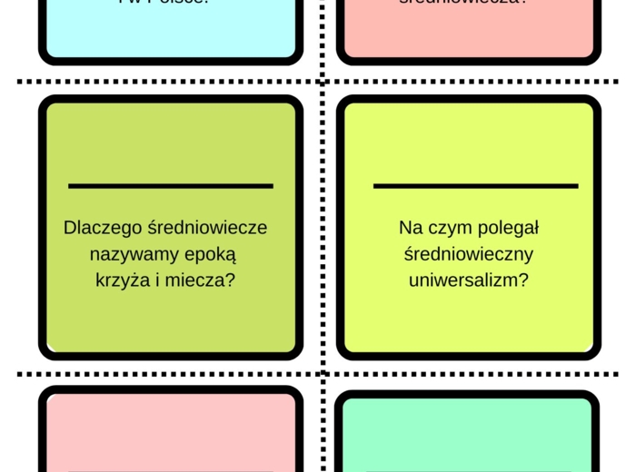 Średniowiecze – karty do gry
