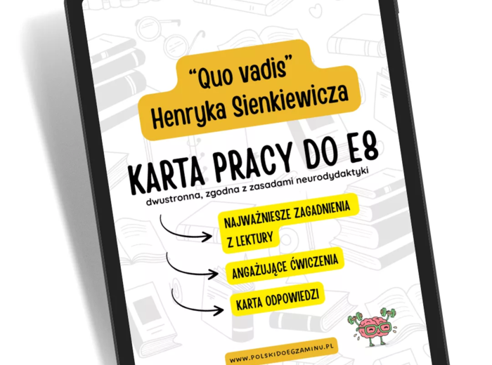 Quo vadis Henryka Sienkiewicza – Karta pracy do egzaminu ósmoklasisty