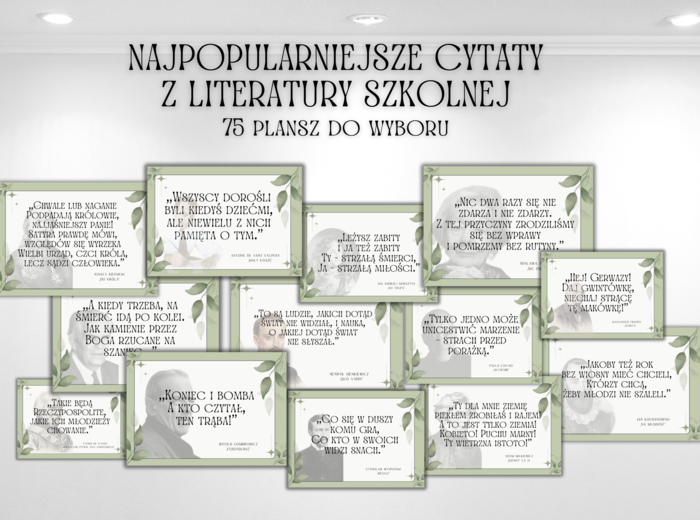 CYTATY Z LITERATURY SZKOLNEJ - Dzień Książki