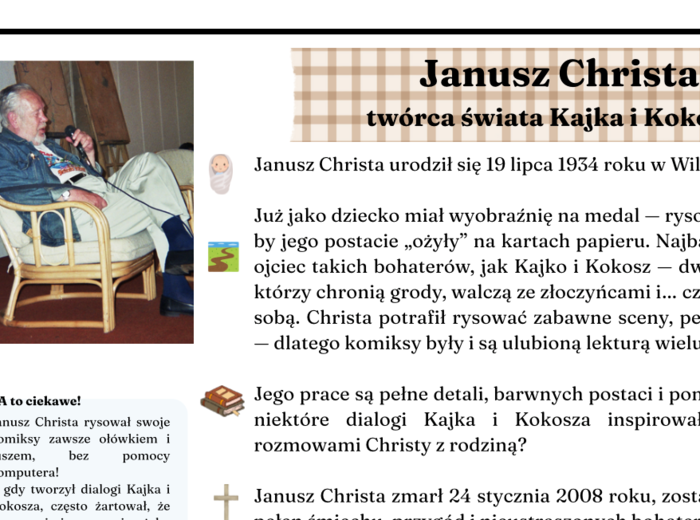 Janusz Christa - atrakcyjna notatka biograficzna