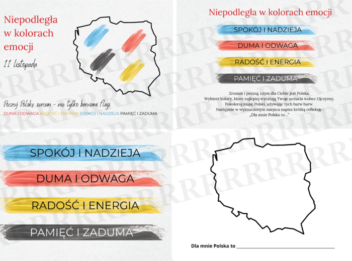 Karta pracy - "Niepodległa w kolorach emocji"