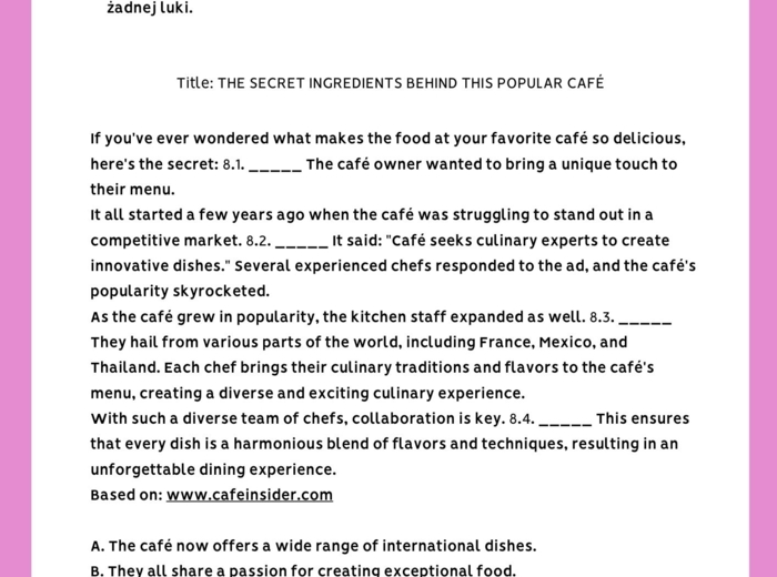 Matura podstawowa – przykładowe zadania 7