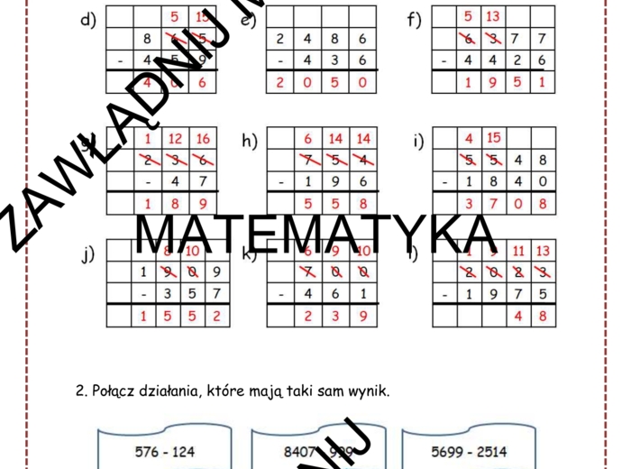 Dział III: Działania pisemne