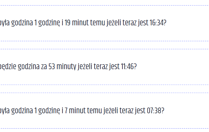 Bingo jaka była lub będzie godzina wersja 2
