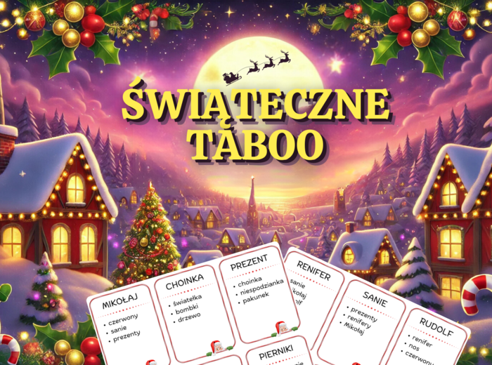 ŚWIĄTECZNA GRA TABOO - Boże Narodzenie, Mikołajki, Zima, Tabu