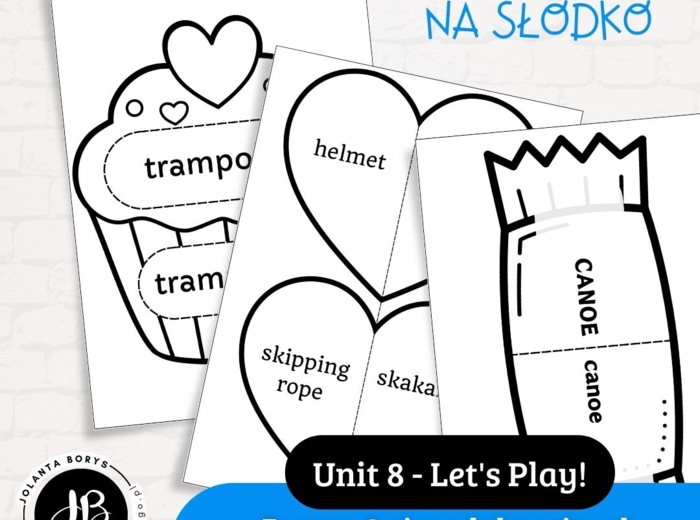 Słówka Na Słodko - Zestaw 3 gier edukacyjnych do nauki słownictwa z "Shine on 2" - Unit 8 Let's Play!