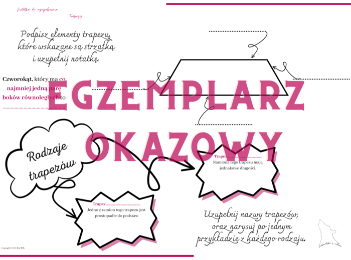 Trapezy - notatka do uzupełnienia