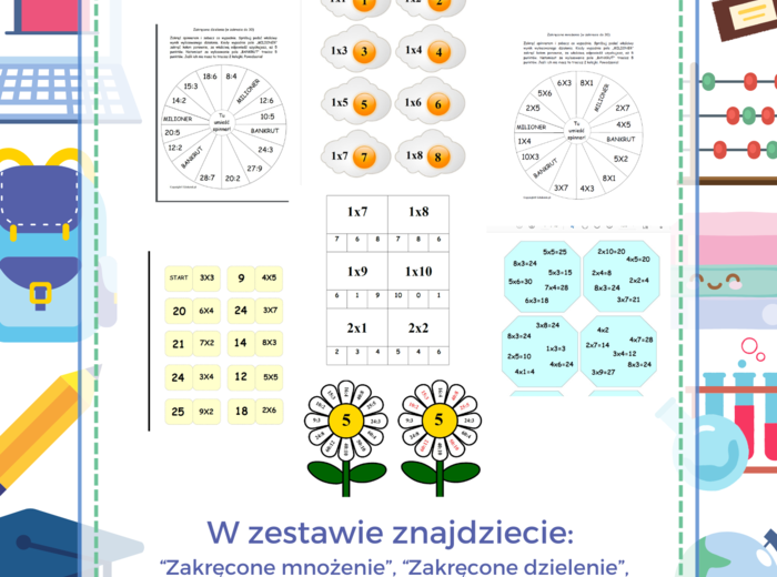 Zestaw 1 – gry i zabawy utrwalające tabliczkę mnożenia i dzielenia