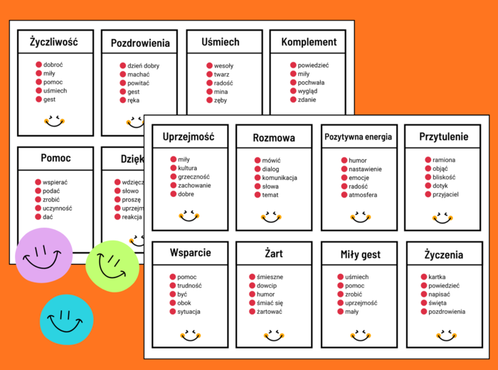 ⭐Dzień Życzliwości i Pozdrowień - TABOO – Dzień Uśmiechu - zajęcia z wychowawcą - biblioteka - język polski