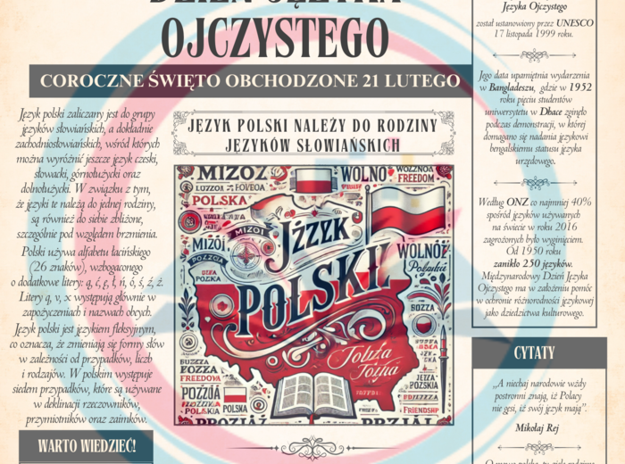 Dzień Języka Ojczystego - plakat A3
