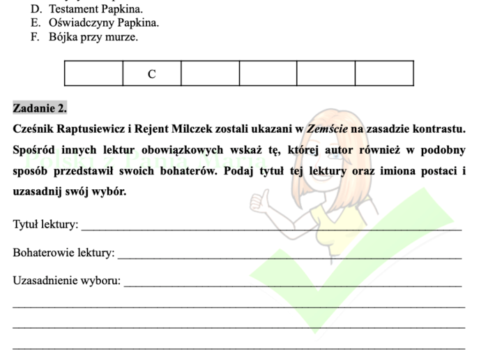 Zemsta - pakiet lekturowy