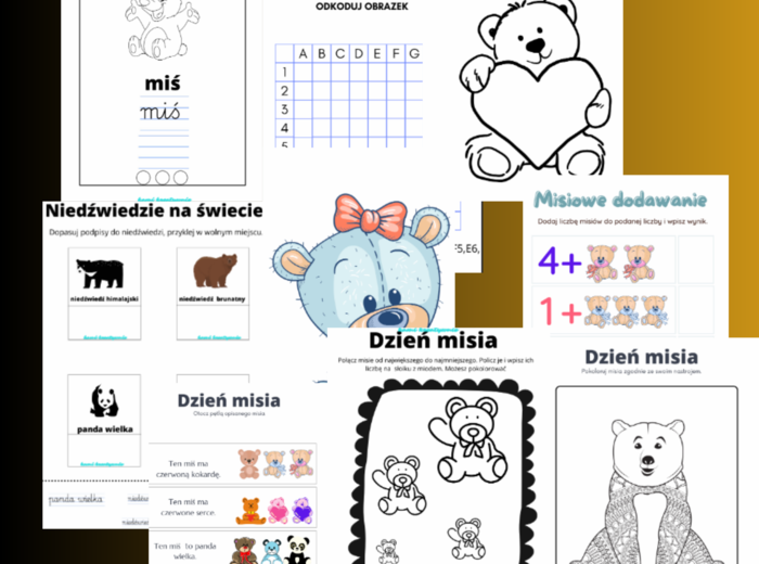 Dzień misia - karty pracy