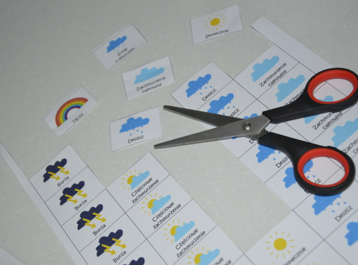 Miesięczny kalendarz obserwatora pogody z naklejkami