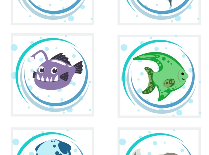 ZNACZKI PRZEDSZKOLNE. ZWIERZĘTA MORSKIE. CZĘŚĆ I.