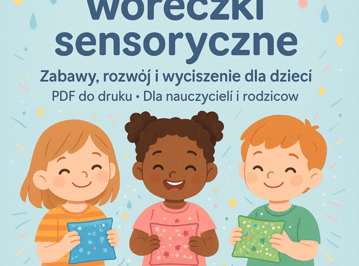 Zabawy sensoryczne: deszczowe woreczki sensoryczne (woda, żel, krople).