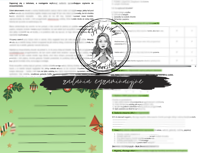 ✨🎄 Choinkowe Czytanie ze Zrozumieniem – zestaw egzaminacyjny dla klas 4-6