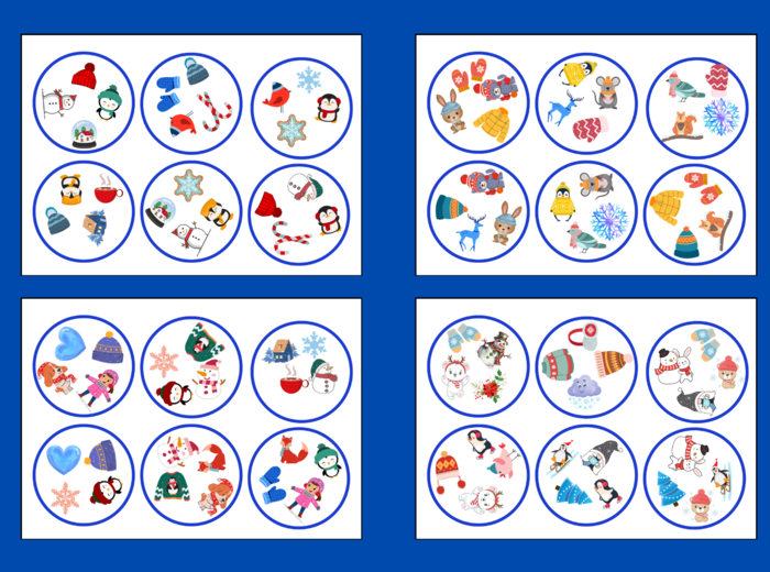 ZIMA – biblioteka – świetlica – przedszkole – DOOBLE – 36 szt.