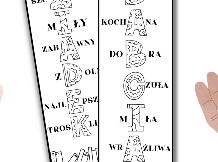 Zakładki do książek dla babci i dziadka