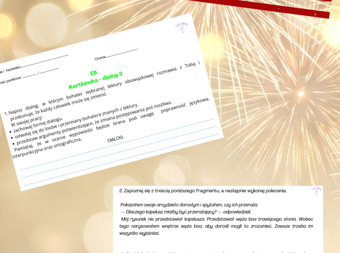 Kartkówka E8 - dialog 3