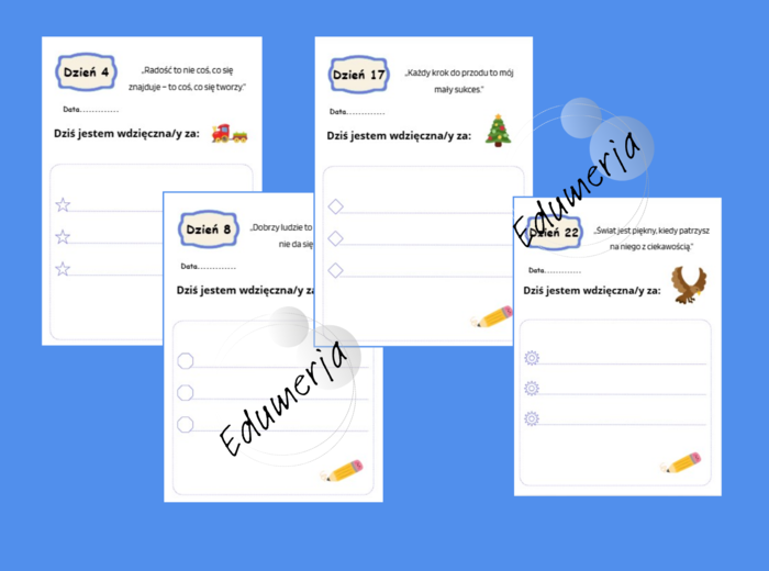 „Dziennik wdzięczności dla uczniów 4-6” – 28 dni uważności, refleksji i radości z codzienności. klasy 4-6