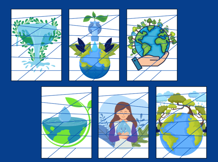 DZIEŃ WODY – puzzle –EKOLOGIA – wiosna - biblioteka – przedszkole – świetlica – 12 wersji
