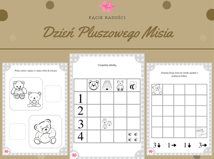 Dzień Pluszowego Misia - zadania
