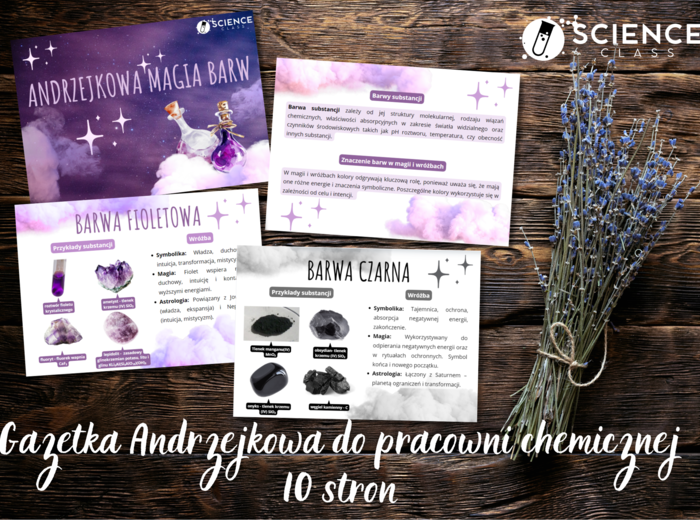 Gazetka Andrzejkowa do pracowni chemicznej