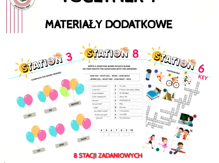 Together 4 - stacje zadaniowe działy 1-8