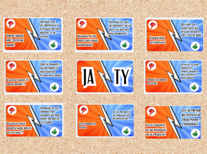 Gazetka szkolna na temat komunikacji wśród rówieśników - "Ja vs. Ty" + PREZENTACJA na godzinę wychowawczą