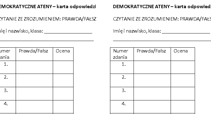 Demokracja ateńska - czytanie ze zrozumieniem