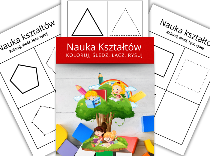 Nauka Kształtów : Koloruj, Śledź, Łącz, Rysuj.