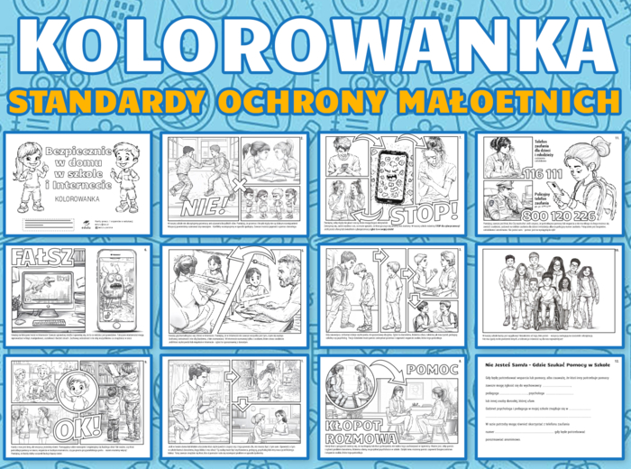 Kolorowanka - Standardy ochrony małoletnich.