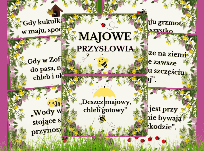 Majowe przysłowia na gazetkę i zajęcia