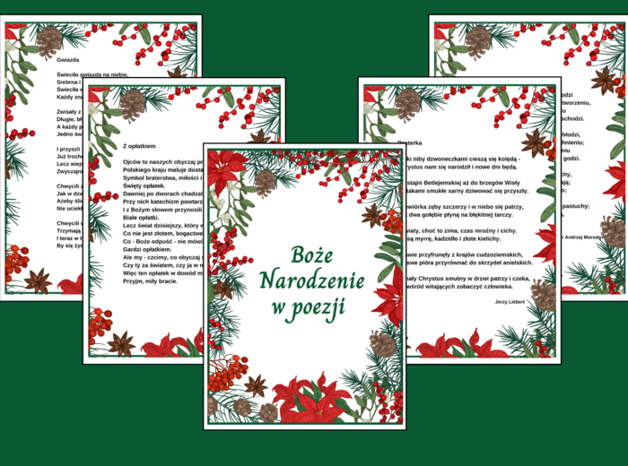 BOŻE NARODZENIE W POEZJI - biblioteka - świetlica - WIERSZE – GAZETKA