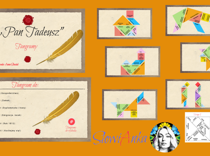 TANGRAMY do obowiązkowych Ksiąg „Pana Tadeusza” + interaktywna wersja gratis